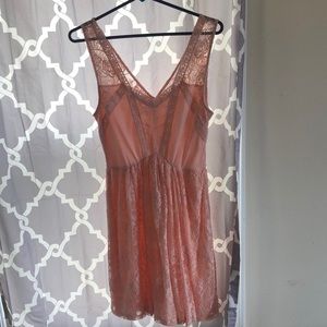 Pink lace dress